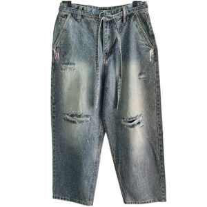 YPB BLANK Embellished Distressed Wide Leg Jeans 32”x28”